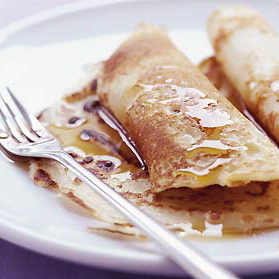 British Pancakes with Syrup
