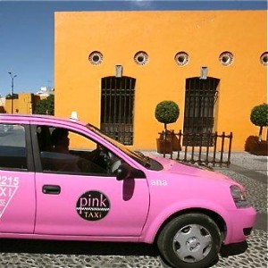 Pink Taxi in Dubai